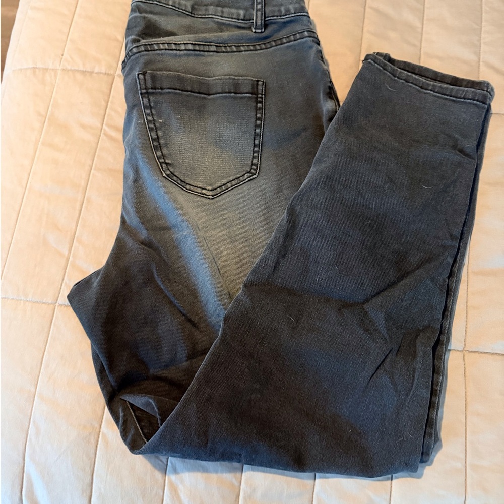 Lane Bryant Black Faded Skinny Jeans